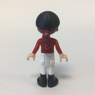 LEGO Minifigure-Mia, White Riding Pants, Red Jacket, Black Riding Helmet-Friends-FRND164-Creative Brick Builders